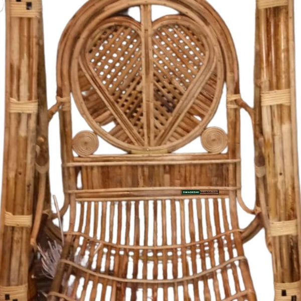 Swadeshi Bamboo Cane big Swing Jhula | Single Seater Cane Wood Swing Chair | Indoor and Outdoor swing | Rattan Cane Jhula for Balcony, Patio, Livingroom, Cafe - swadeshibamboo