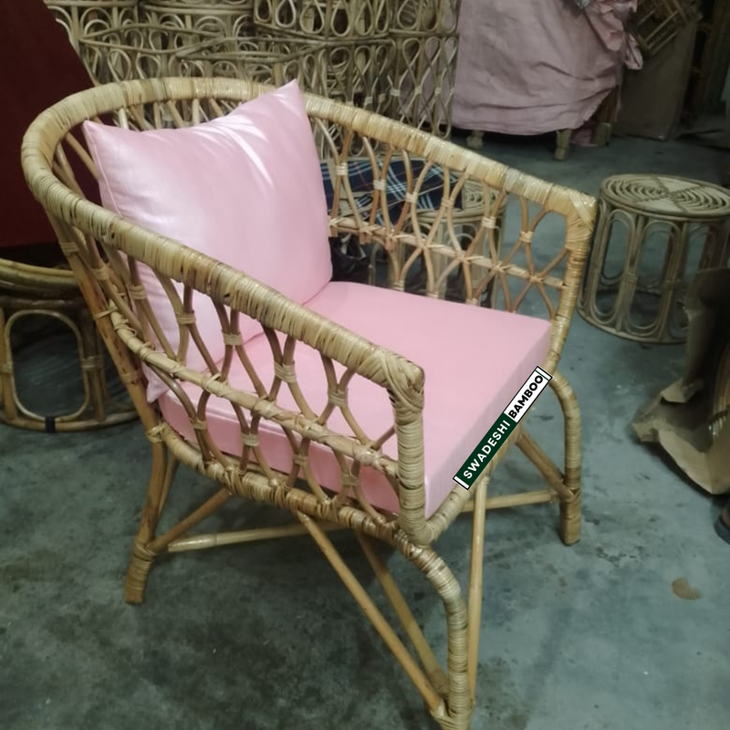 Handcrafted Modern Design Bamboo Cane Chairs