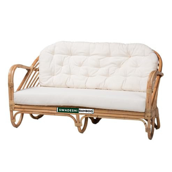Bamboo Rattan Sofa Set | Handcrafted Cane Living Room Furniture | Eco-Friendly Bamboo Furniture