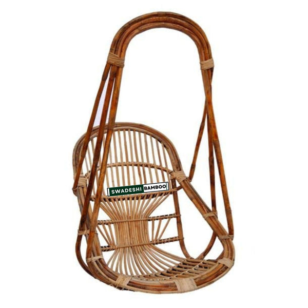 Swadeshi Bamboo Cane Swing Jhula for Adult/kids | Jhula for Home, Balcony, Garden, terrace and office | Size- Medium