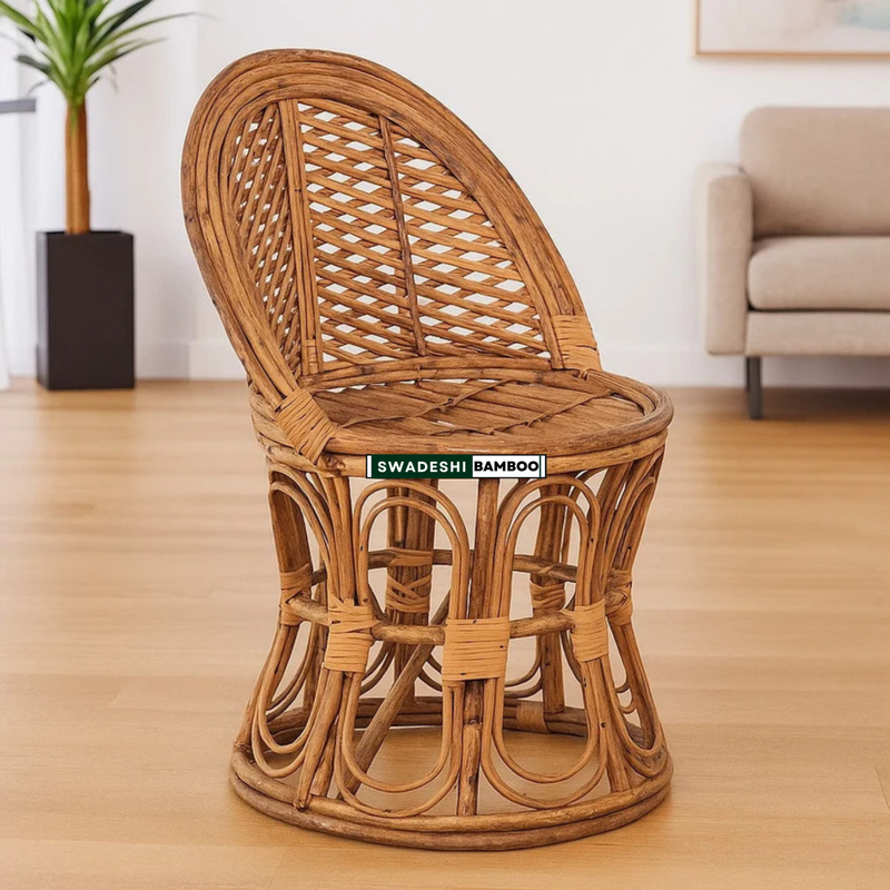 Handcrafted Vintage Design Bamboo Cane Chair