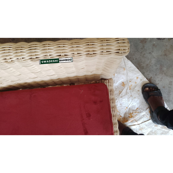 Cane Sofa Set with Table for Home, Living Room, Office, Garden, Resort with Cushion(weaving)