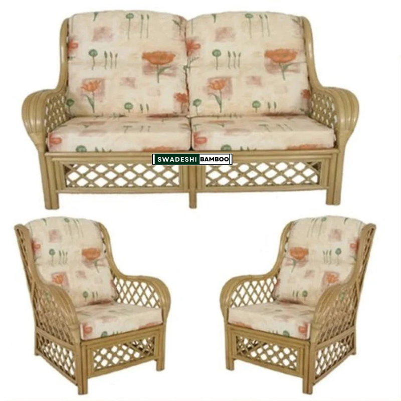Bamboo Cane Sofa Set (2+1+1)