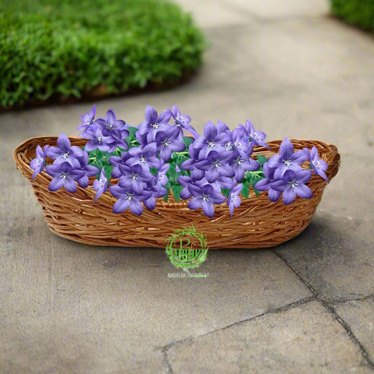 Handwoven Bamboo Boat shaped basket Flower & Fruit basket - swadeshibamboo