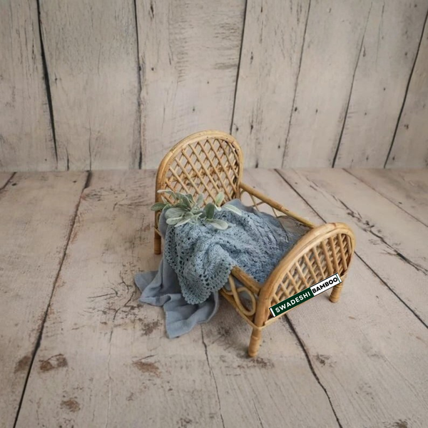 Newborn Bed Photography Prop, Cane Bamboo Doll Bed, Infant Girl Photography Props, Baby Girl Bed