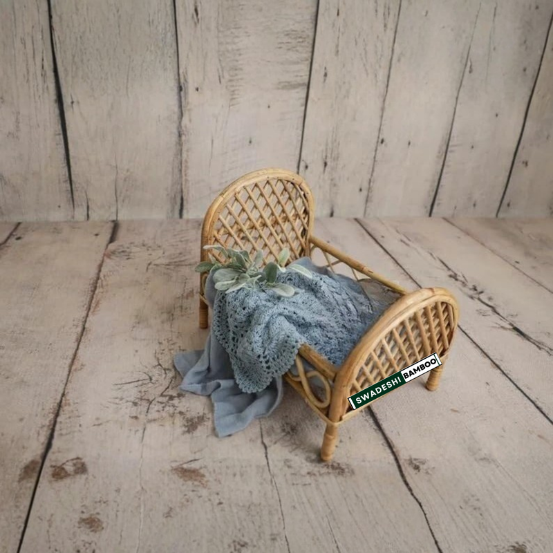 Newborn Bed Photography Prop, Cane Bamboo Doll Bed, Infant Girl Photography Props, Baby Girl Bed