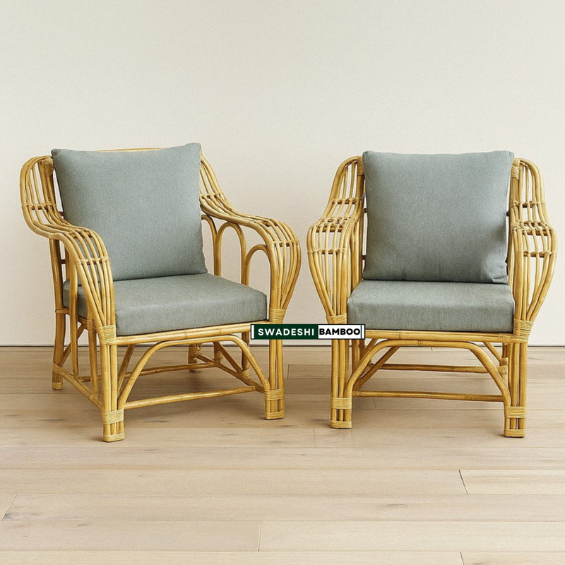 Swadeshi Bamboo Arm Chair (Set Of 2)