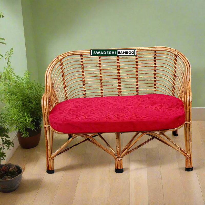 2 seater bamboo sofa couch