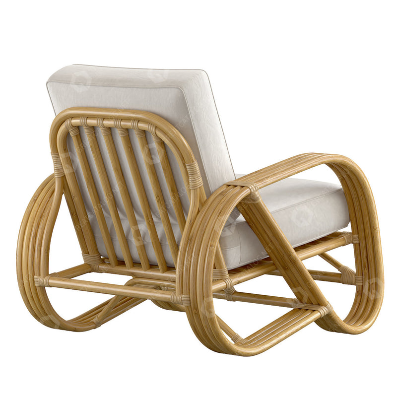 Bamboo Cane Arm Chair (Set Of 2)