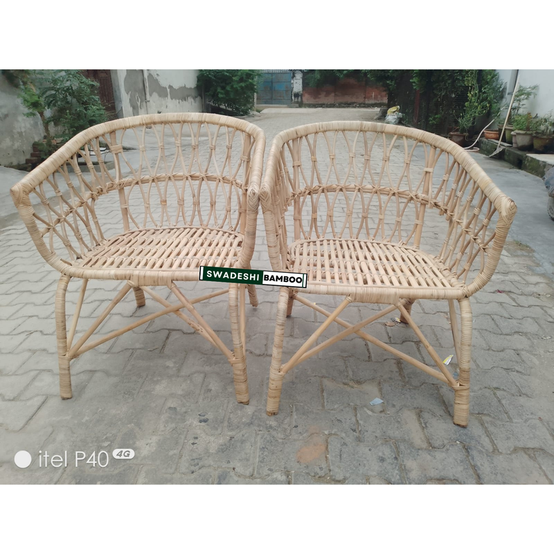 Handcrafted Modern Design Bamboo Cane Chairs