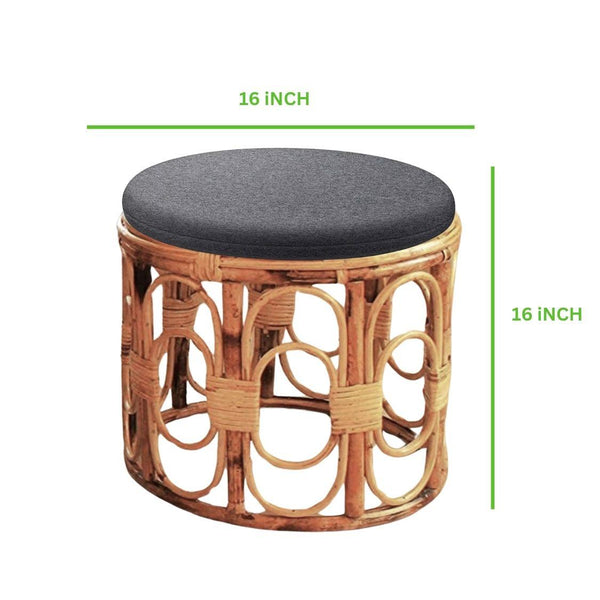 Bamboo Cane Stool for Patio Living Room Balcony Cafe Garden Muda/Stool - swadeshibamboo