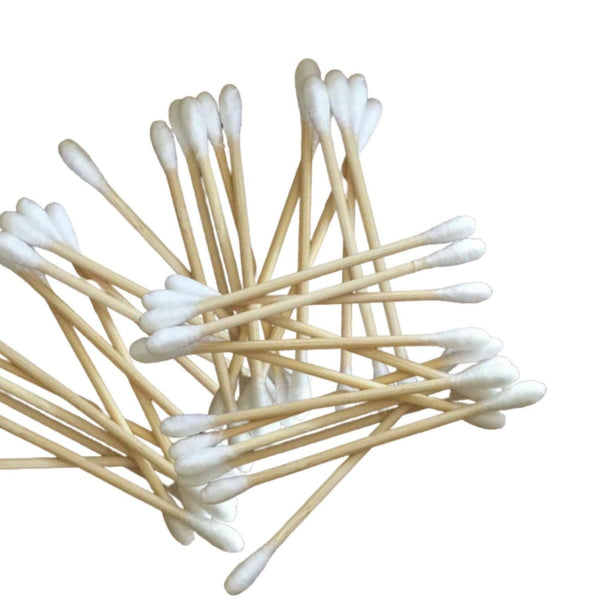 Bamboo Cotton Swabs | 150 Swabs - 75 Sticks | Soft and Gentle Earbuds - swadeshibamboo