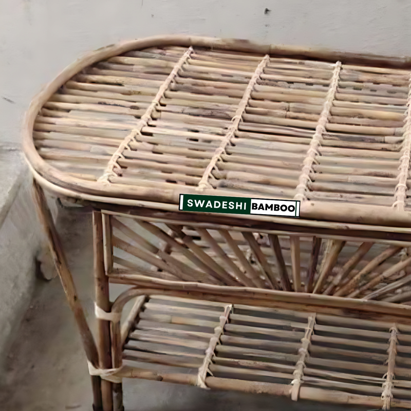 Bamboo Chair Set for Balcony, Garden & Indoor Seating – 4 Chairs + Table