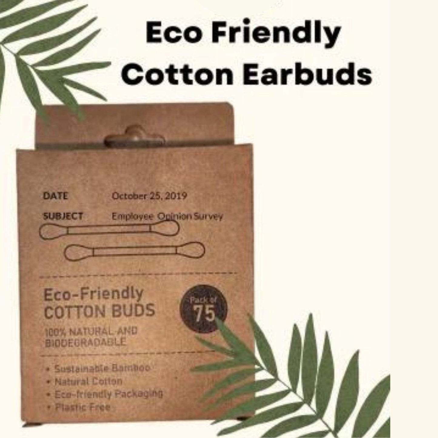 Bamboo Cotton Swabs | 150 Swabs - 75 Sticks | Soft and Gentle Earbuds - swadeshibamboo