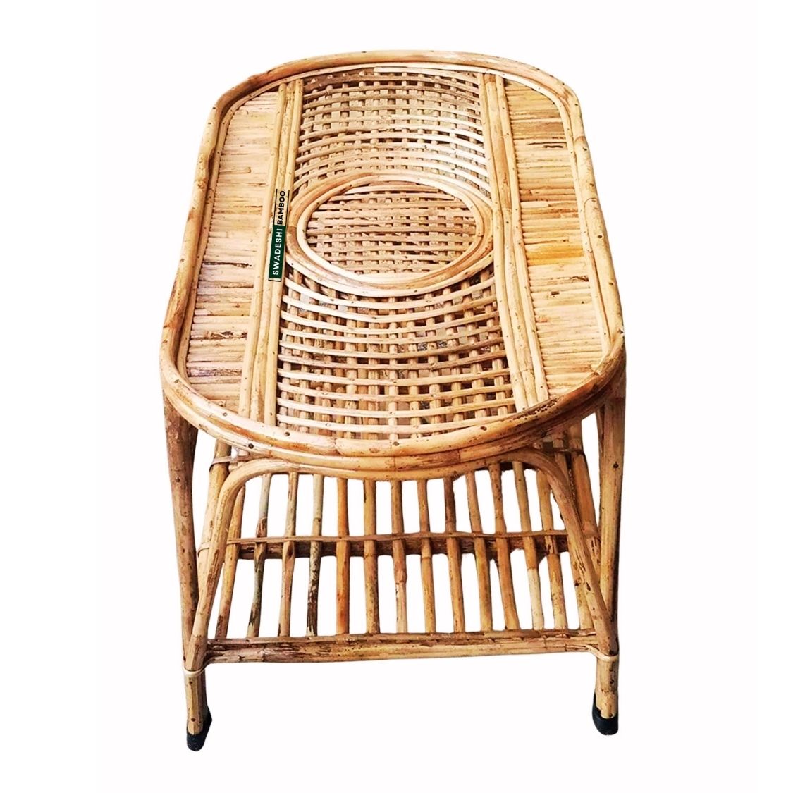 Cane Wicker Bamboo Center Table | Tea, Coffee Table for Home, Balcony, Office, Room, Garden, and Balcony