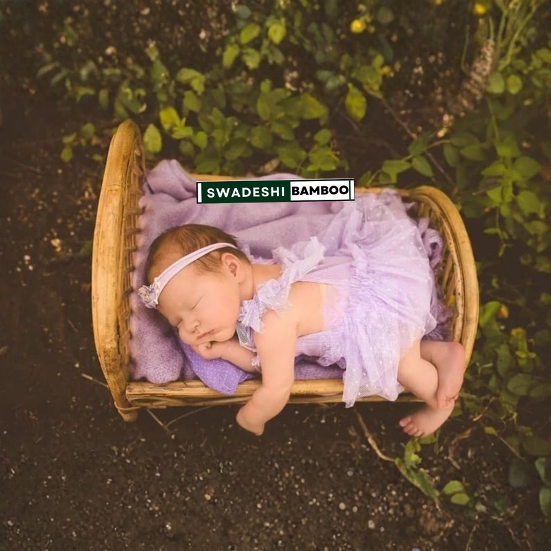 Newborn Bed Photography Prop, Cane Bamboo Doll Bed, Infant Girl Photography Props, Baby Girl Bed