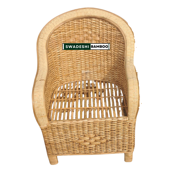 Bamboo Cane Rattan Sofa Set with Table for Home, Living Room, Office, Garden, Resort with Cushion (weaving)