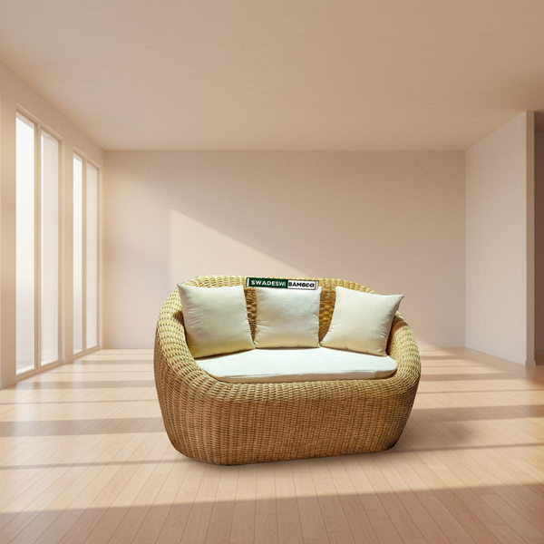 3 Seater Bamboo Sofa Set for Garden | Natural Elegance | Sofa for Bed Room | Luxury Sofa Set
