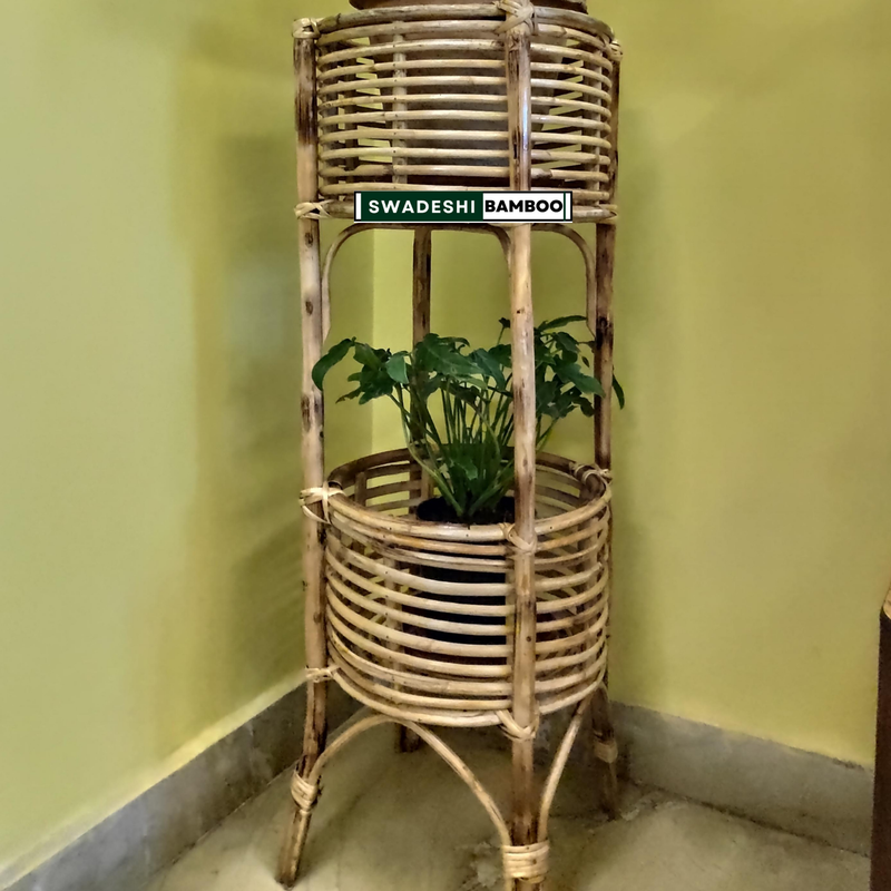 Bamboo Planter Stand for home garden, Balcony, Living, and office 32*11 Inch