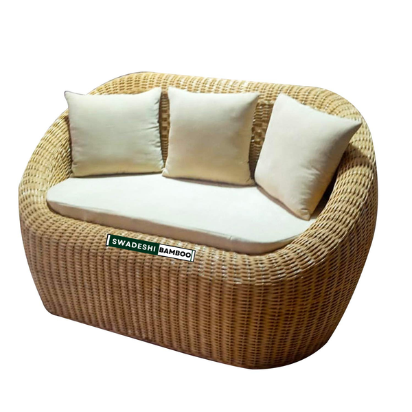 3 Seater Bamboo Sofa Set for Garden | Natural Elegance | Sofa for Bed Room | Luxury Sofa Set