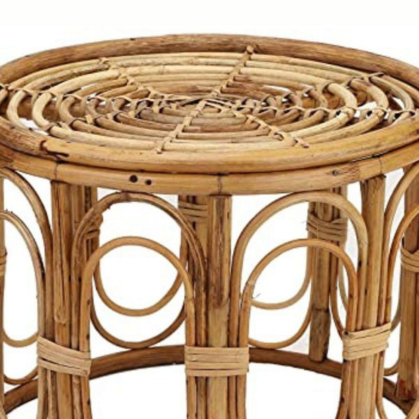 Bamboo Cane Stool for Patio Living Room Balcony Cafe Garden Muda/Stool - swadeshibamboo