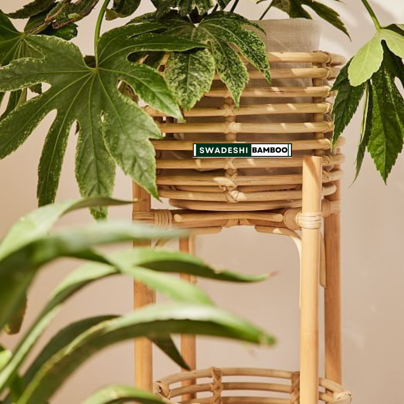 Bamboo Planter Stand for home garden, Balcony, Living, and office 32*11 Inch