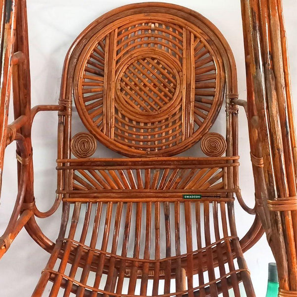 Swadeshi Bamboo Cane Swing Jhula | Single Seater Cane Wood Swing Chair | Indoor and Outdoor swing | Rattan Cane Jhula for Balcony, Patio, Garden, Restaurant , Home - swadeshibamboo