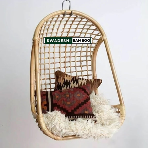 Bamboo Cane Swing Chair for All Ages(with Chain and with Cushion)