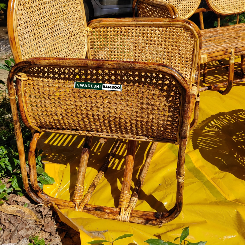 Bamboo Cane weaving Sofa Set With Table