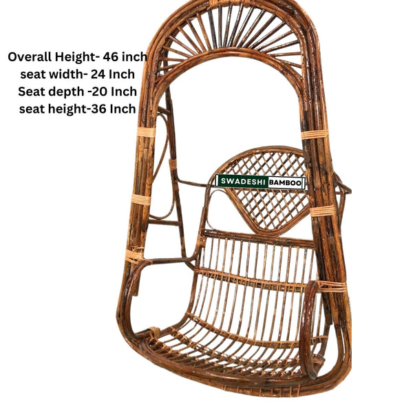 Indoor and Outdoor swing | Rattan Cane Jhula for Balcony, Patio, Garden