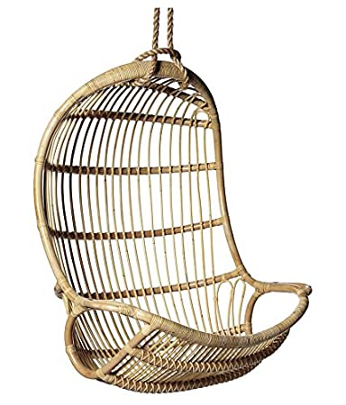 Bamboo Cane Swing jhula | Single Seater Cane Wood Swing Chair | Jhula for Home, Balcony, Garden, terrace and office | Size- Large