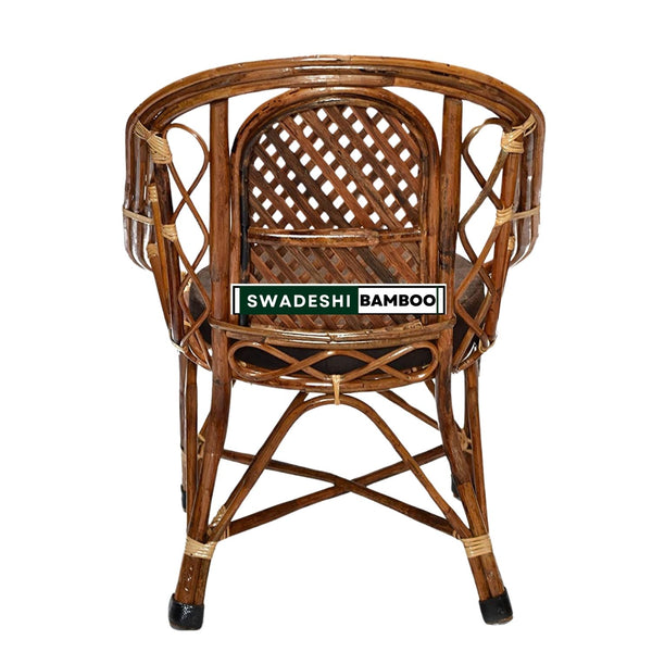 Bamboo Cane Rattan arm Designer Chair for Garden & Balcony