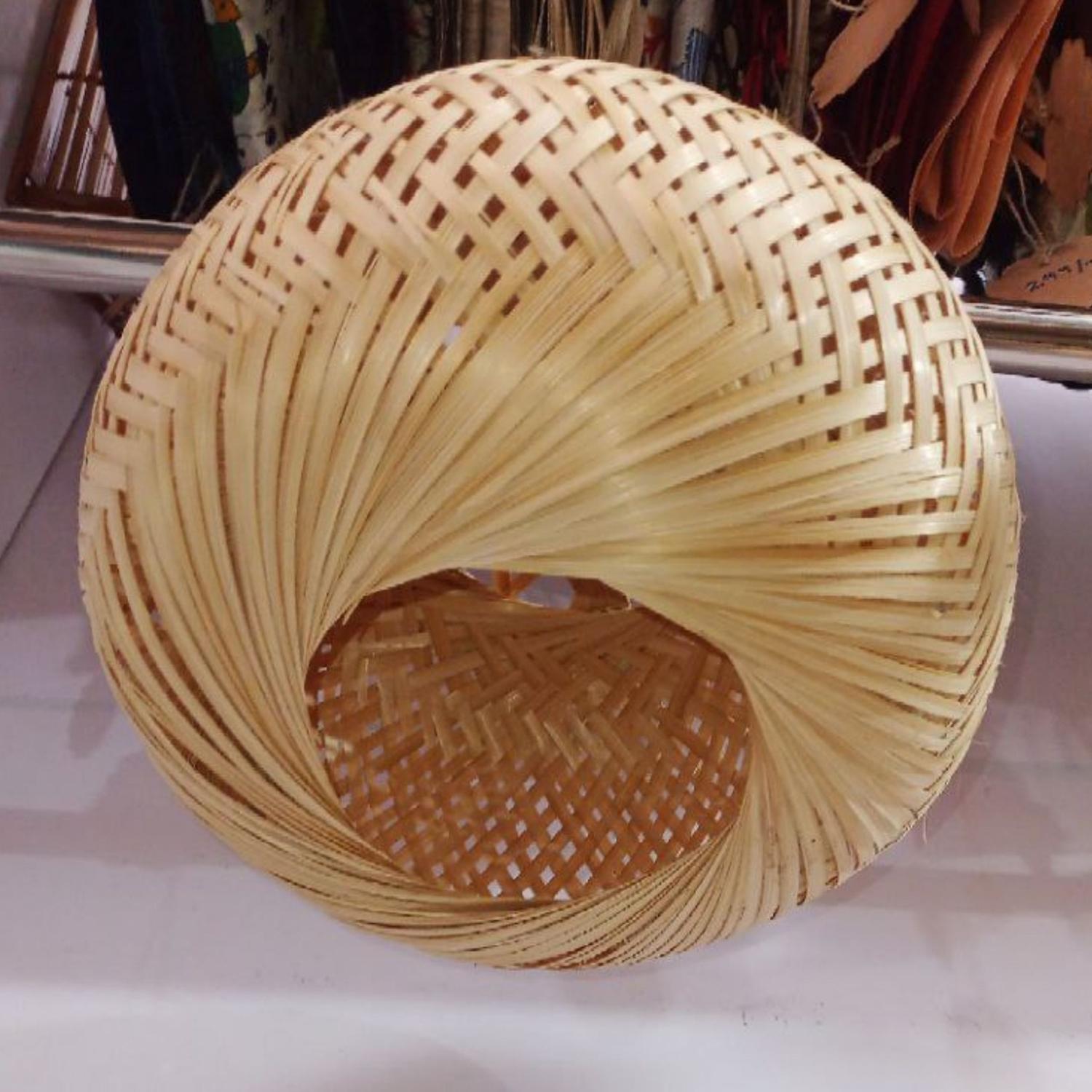 Bamboo Hanging Lamp Shade | Round Shaped | Set of 2