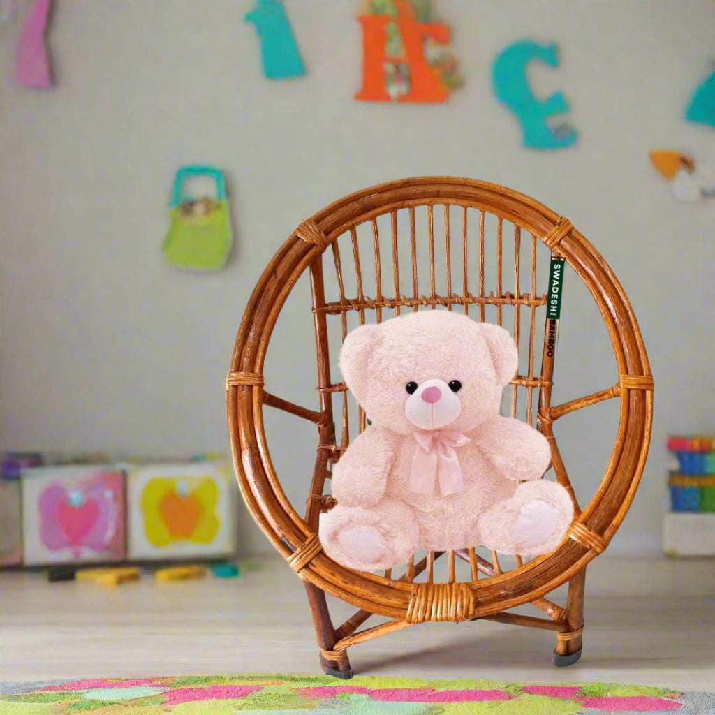 Wooden Bamboo Cane Chair for 2 to 12 Years for Kids Room