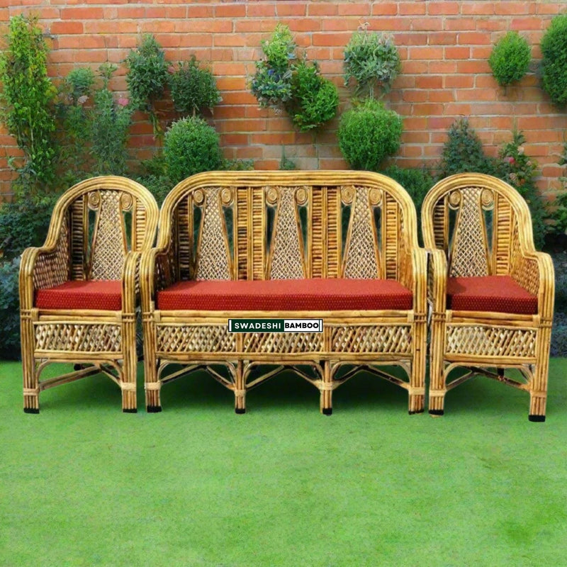 5 seater bamboo sofa set for home