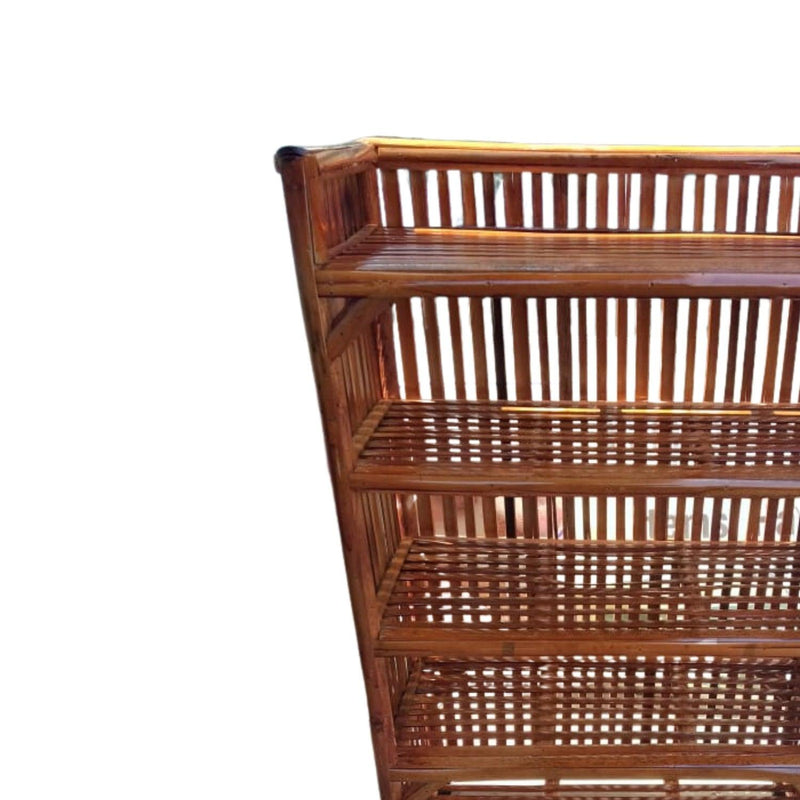 6-Tier Bamboo Wooden Bookshelf 