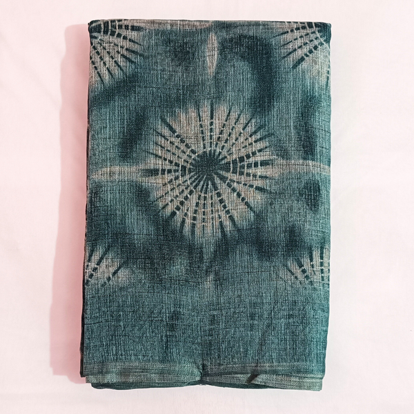 Women's Khadi Designer Saree With Blouse Piece (Blue)