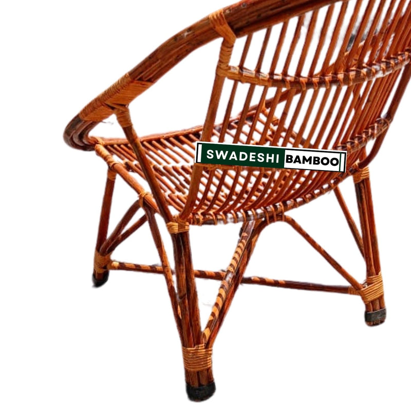 Swadeshi Bamboo Cane Arm Designer Chair for Home, Garden & Balcony