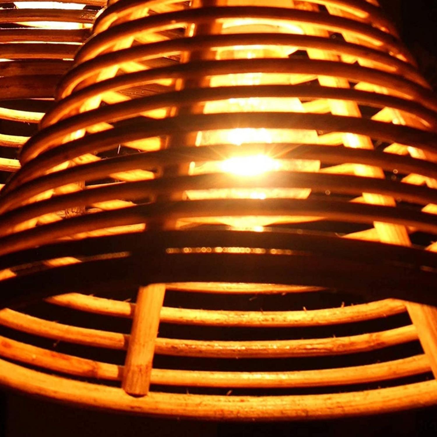 Bamboo Cane Bell Shaped Lamp Shade - swadeshibamboo