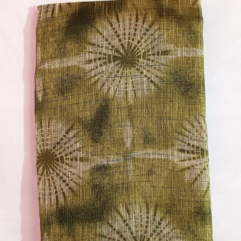 Women's Khadi Daily Wear Designer Saree With Blouse Piece (Green)