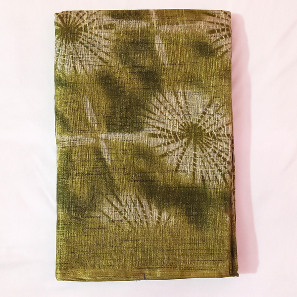 Women's Khadi Daily Wear Designer Saree With Blouse Piece (Green)