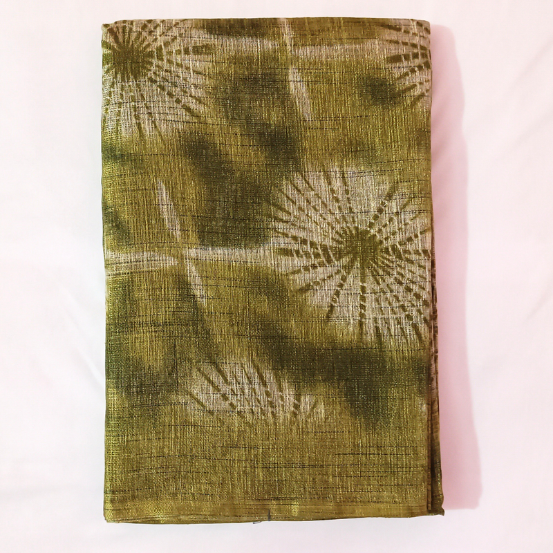 Women's Khadi Daily Wear Designer Saree With Blouse Piece (Green)