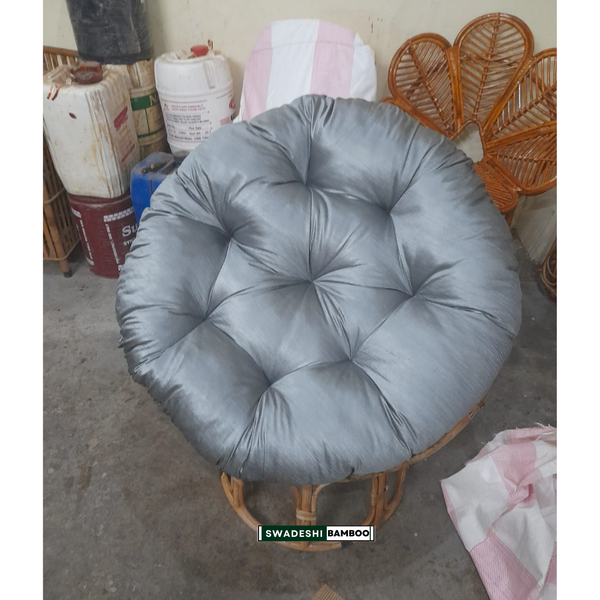 Swadeshi Bamboo Cane Rattan Bamboo Papasan Chair for Home, Office, Garden & Balcony (Set of 1)