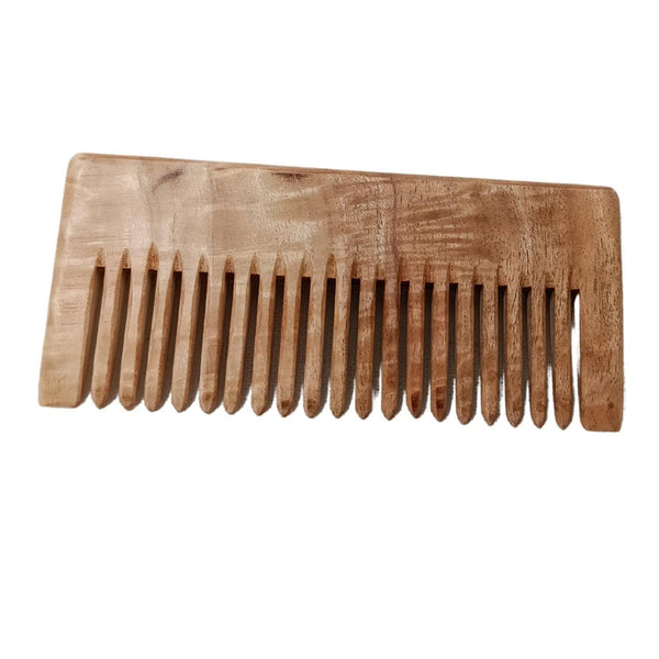 Swadeshi Bamboo Neem Wood Shampoo Comb | Hair Care | Hair Growth - swadeshibamboo