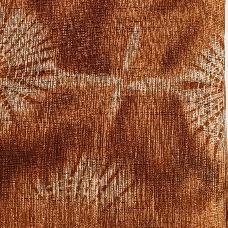Women's Bamboo Khadi Daily Wear Saree With Blouse Piece (Orange)