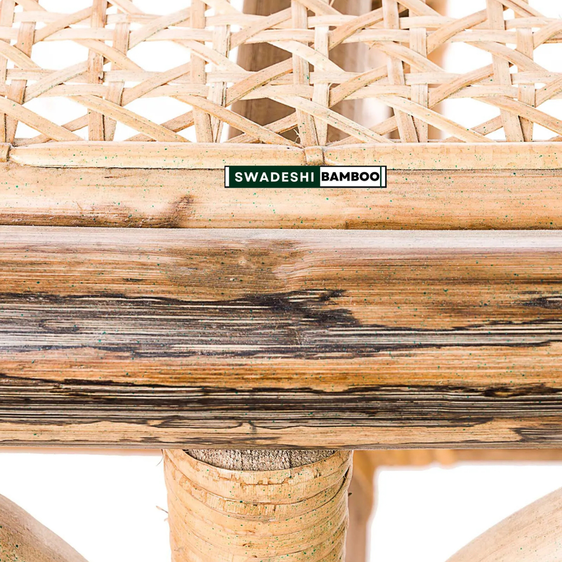 Vintage Bamboo Cane Bench