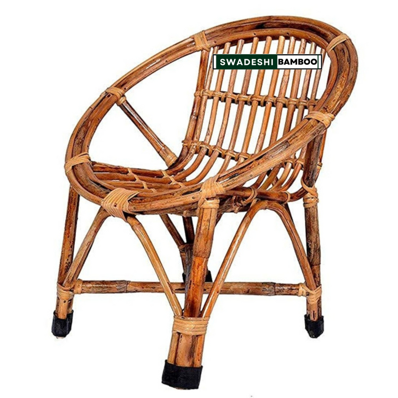 Wooden Bamboo Cane Chair for 2 to 12 Years for Kids Room