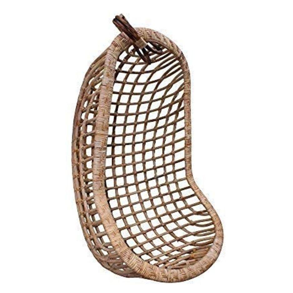 Swadeshi Bamboo Cane Rattan Bamboo Swing Chair for Indoor, Outdoor, Home, Patio, Yard, Balcony and Garden | Single Seater Rattan Swing Hanging Jhula| Size - Large - swadeshibamboo