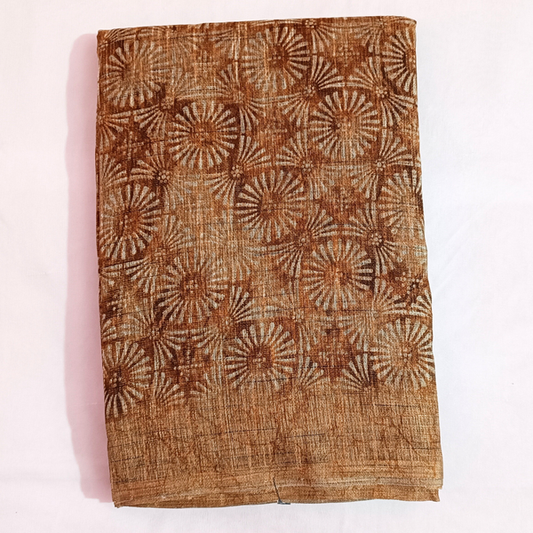 Women's Khadi Daily Wear Saree With Blouse Piece Yellow