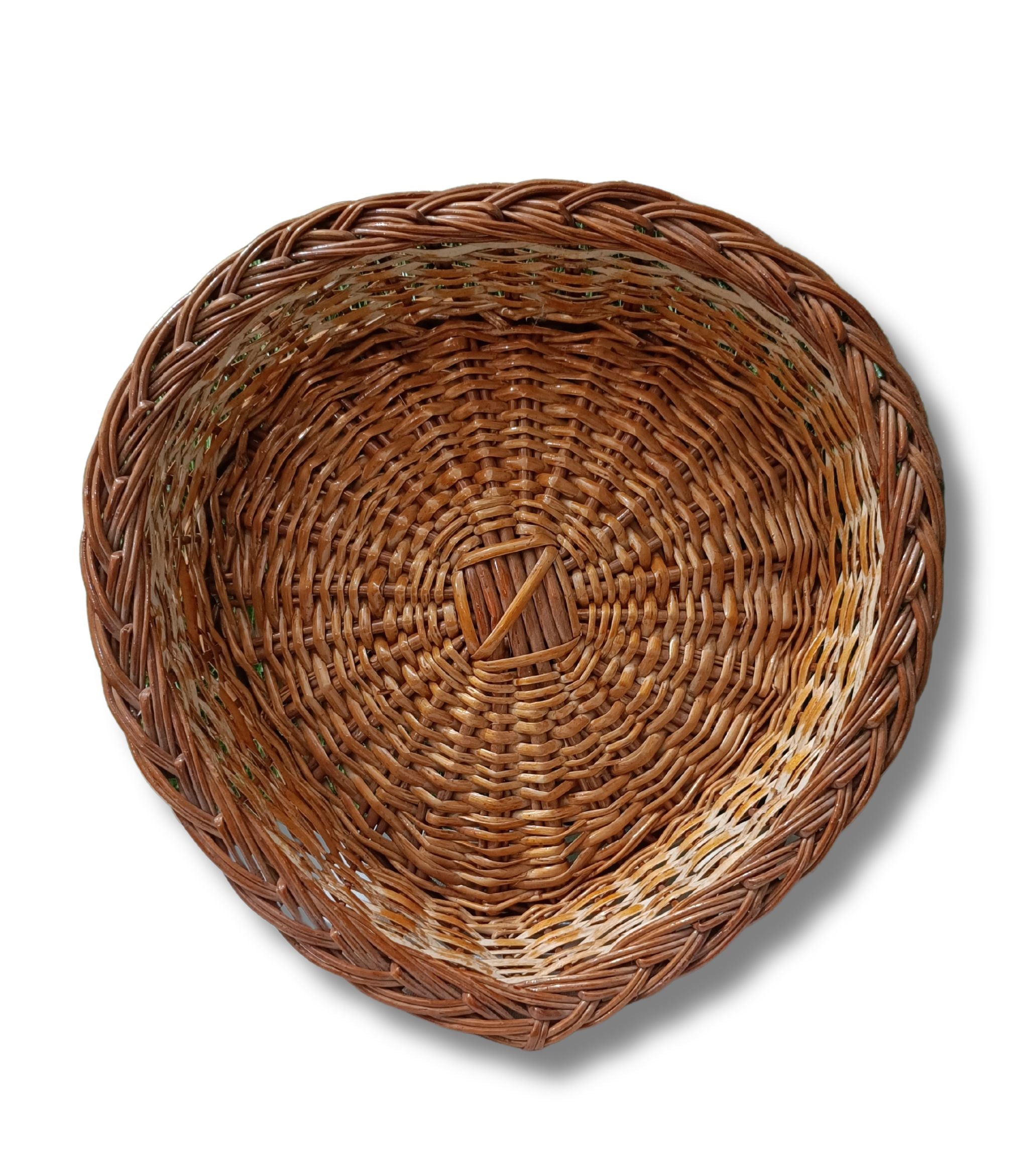 Bamboo Heart shaped Hamper Basket 12"